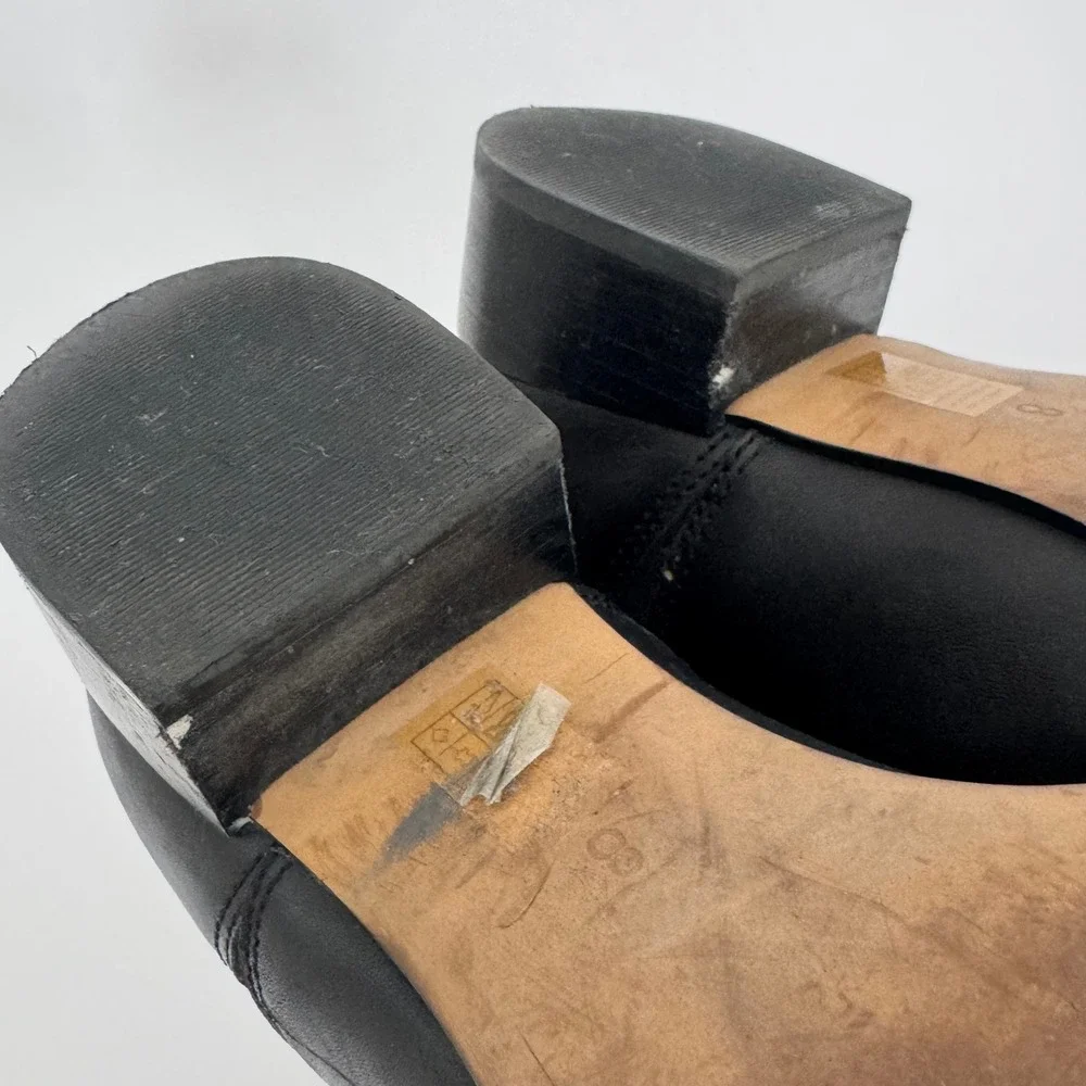 Madewell Leather Carina‎ Ankle Boots Chelsea Block Heel Women Size 8 Boot